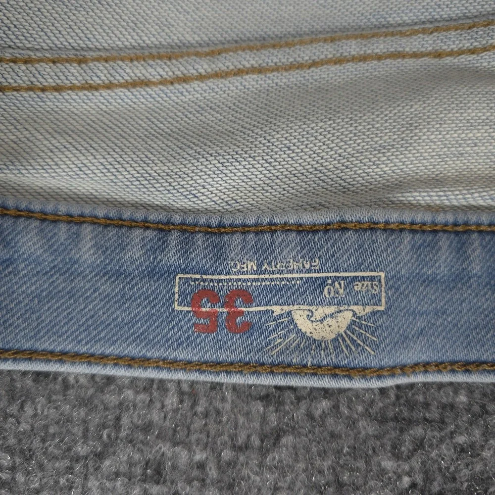 Faherty‎ Shorts Mens 35 Blue Denim Stretch Terry 5 Pocket Cutoff Summer Casual
